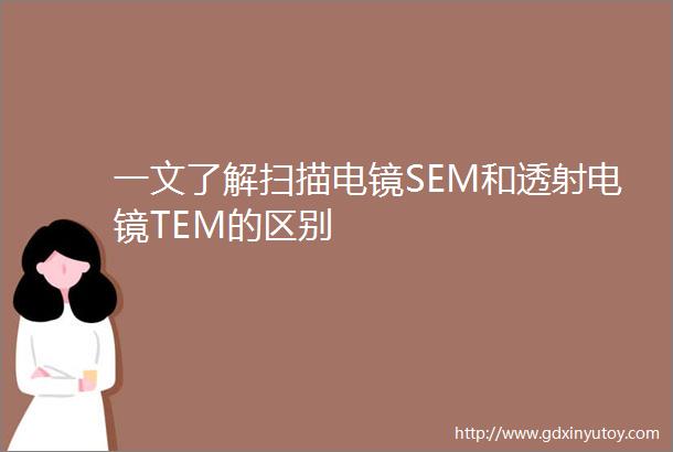 一文了解扫描电镜SEM和透射电镜TEM的区别