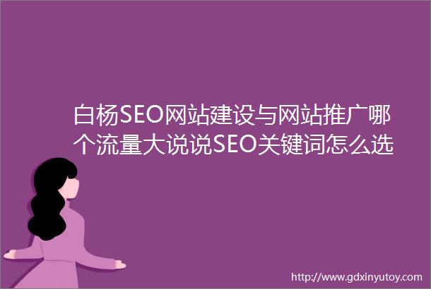 白杨SEO网站建设与网站推广哪个流量大说说SEO关键词怎么选