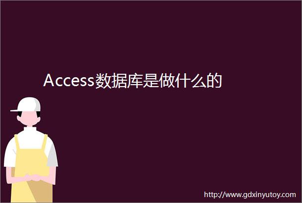 Access数据库是做什么的