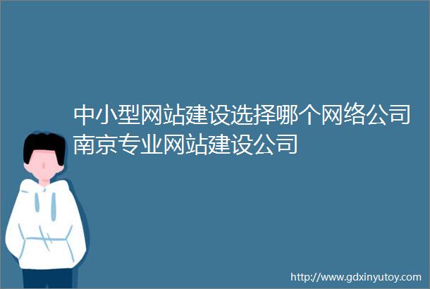 中小型网站建设选择哪个网络公司南京专业网站建设公司