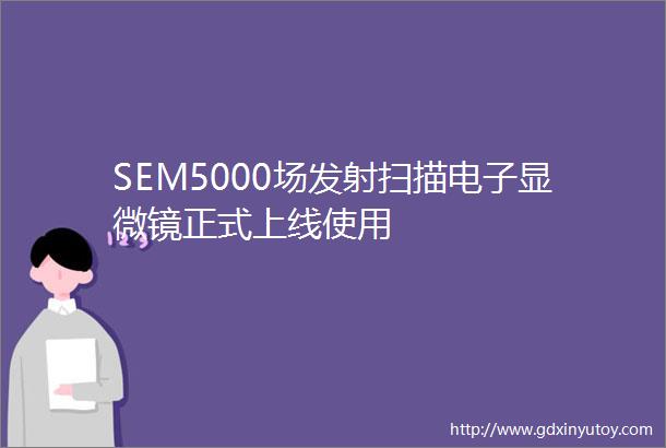 SEM5000场发射扫描电子显微镜正式上线使用