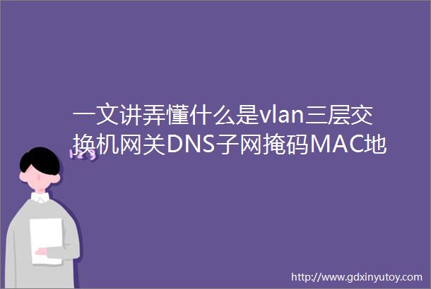 一文讲弄懂什么是vlan三层交换机网关DNS子网掩码MAC地址
